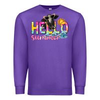 Purple hello summer Premium Sweatshirt - texasbilliewilder