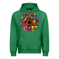 Emerald tie dye leopard sunflower Urban Hoodie - Artiststas