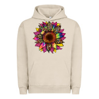 Pigment French Oak tie dye leopard sunflower Urban Hoodie - Artiststas