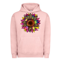 Pigment Salmon tie dye leopard sunflower Urban Hoodie - Artiststas