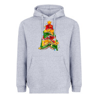 Heather Grey christmas book tree Heavyweight Hoodie - Zillion Design Studio