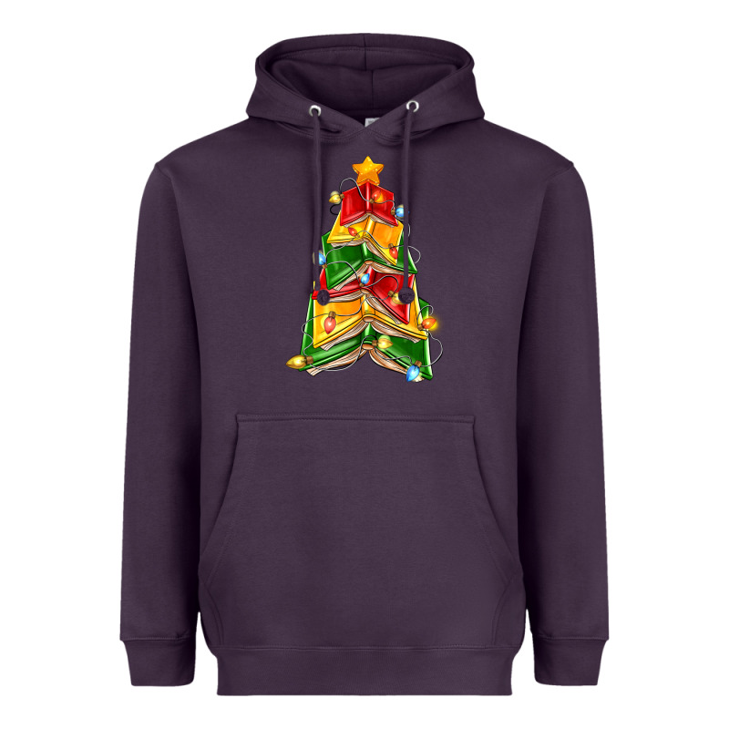 Christmas Book Tree Heavyweight Hoodie by Zillion Design Studio | Teevron