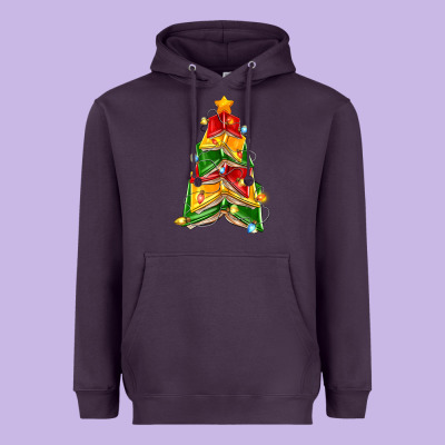Heavyweight Hoodie christmas book tree