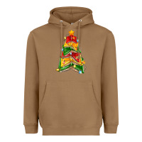 Toasted Coconut christmas book tree Heavyweight Hoodie - Zillion Design Studio