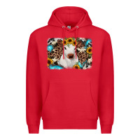 Red cowhide leopard calf Premium Hoodie - JahusDesignShop