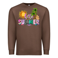 Chestnut hello summer with sun Premium Sweatshirt - texasbilliewilder