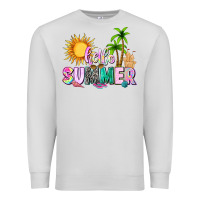 Dove Grey hello summer with sun Premium Sweatshirt - texasbilliewilder