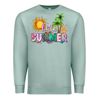 Seafoam hello summer with sun Premium Sweatshirt - texasbilliewilder
