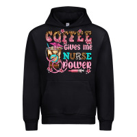 Black coffee gives me nurse power Urban Hoodie - AdoDesignShop