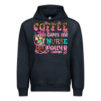 Navy coffee gives me nurse power Urban Hoodie - AdoDesignShop