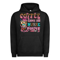 Pigment Black coffee gives me nurse power Urban Hoodie - AdoDesignShop
