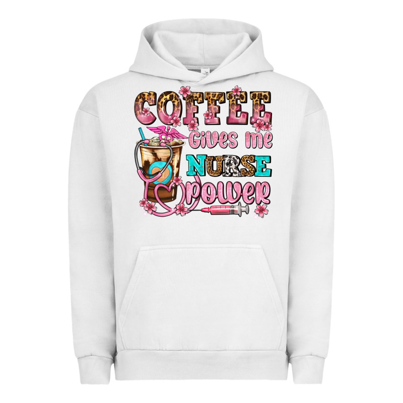 Coffee Gives Me Nurse Power Urban Hoodie by AdoDesignShop | Teevron