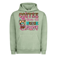 Pigment Oil Green coffee gives me nurse power Urban Hoodie - AdoDesignShop