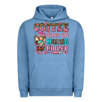 Pigment Pebble Blue coffee gives me nurse power Urban Hoodie - AdoDesignShop