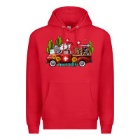 Red ma medical assistant nurse truck with cactus and sunflowers Premium Hoodie - AdoDesignShop