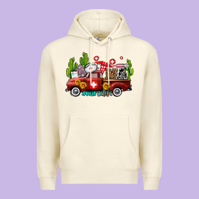Ma Medical Assistant Nurse Truck With Cactus And Sunflowers Premium Hoodie Designed By Adodesignshop