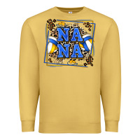 Antique Gold volleyball nana with leopard Premium Sweatshirt - Zillion Design Studio
