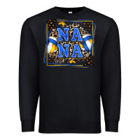 Black volleyball nana with leopard Premium Sweatshirt - Zillion Design Studio