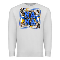 Dove Grey volleyball nana with leopard Premium Sweatshirt - Zillion Design Studio