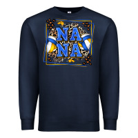 Navy volleyball nana with leopard Premium Sweatshirt - Zillion Design Studio