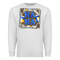 Oatmeal Heather volleyball nana with leopard Premium Sweatshirt - Zillion Design Studio