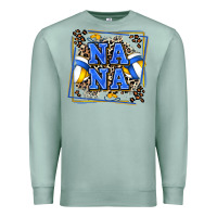Seafoam volleyball nana with leopard Premium Sweatshirt - Zillion Design Studio