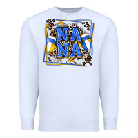 White volleyball nana with leopard Premium Sweatshirt - Zillion Design Studio