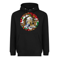 Black Christmas Joy To The World Heavyweight Hoodie - RanaPortraitStore