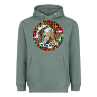 Sage Christmas Joy To The World Heavyweight Hoodie - RanaPortraitStore
