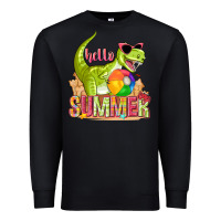 Black hello summer rex Premium Sweatshirt - texasbilliewilder