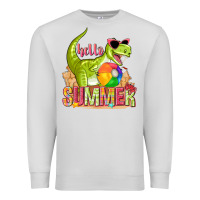 Dove Grey hello summer rex Premium Sweatshirt - texasbilliewilder