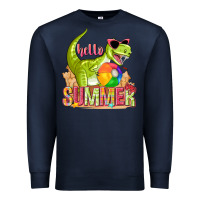Navy hello summer rex Premium Sweatshirt - texasbilliewilder