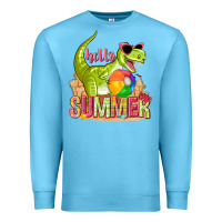 Ocean Blue hello summer rex Premium Sweatshirt - texasbilliewilder