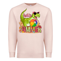 Pale Pink hello summer rex Premium Sweatshirt - texasbilliewilder