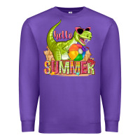 Purple hello summer rex Premium Sweatshirt - texasbilliewilder