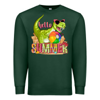 Sports Green hello summer rex Premium Sweatshirt - texasbilliewilder