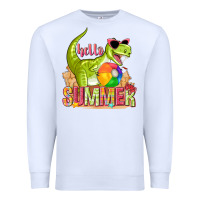 White hello summer rex Premium Sweatshirt - texasbilliewilder