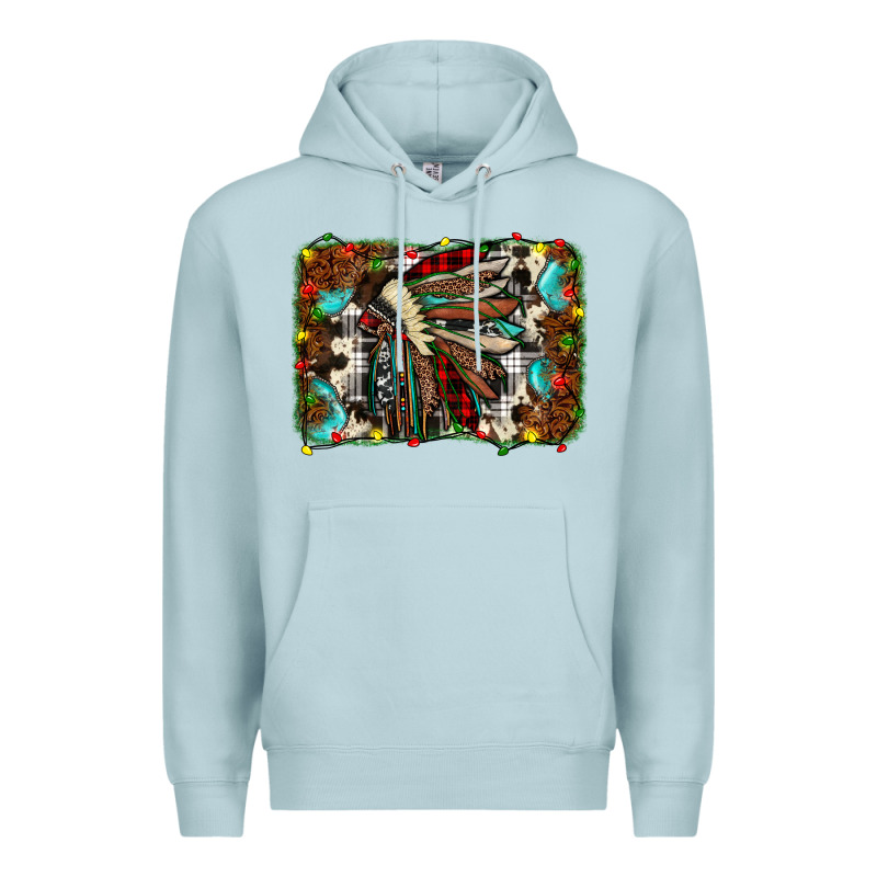 Christmas Indian Headdress Premium Hoodie by JahusDesignShop | Teevron