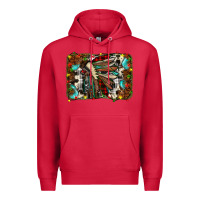 Cardinal christmas indian headdress Premium Hoodie - JahusDesignShop