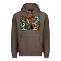 Coffee christmas indian headdress Premium Hoodie - JahusDesignShop
