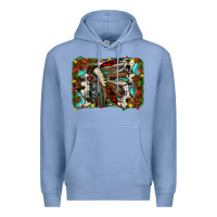 Colony Blue christmas indian headdress Premium Hoodie - JahusDesignShop