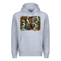 Heather Grey christmas indian headdress Premium Hoodie - JahusDesignShop