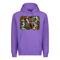 Purple christmas indian headdress Premium Hoodie - JahusDesignShop
