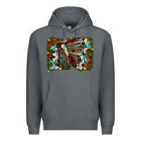 Rock christmas indian headdress Premium Hoodie - JahusDesignShop