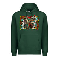 Sports Green christmas indian headdress Premium Hoodie - JahusDesignShop