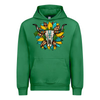 Emerald bull skull gemstone cactus leopard sunflower Urban Hoodie - Artiststas