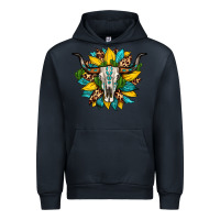 Navy bull skull gemstone cactus leopard sunflower Urban Hoodie - Artiststas