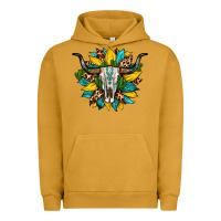 Pigment Peanut Butter bull skull gemstone cactus leopard sunflower Urban Hoodie - Artiststas