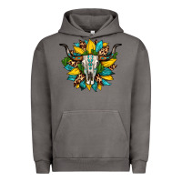 Pigment Tornado bull skull gemstone cactus leopard sunflower Urban Hoodie - Artiststas