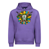 Tulip bull skull gemstone cactus leopard sunflower Urban Hoodie - Artiststas